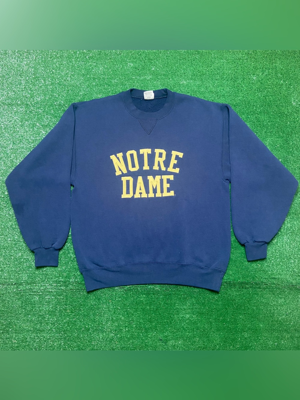 Soffe Navy Sweatshirt with Yellow 'Notre Dame' Graphic